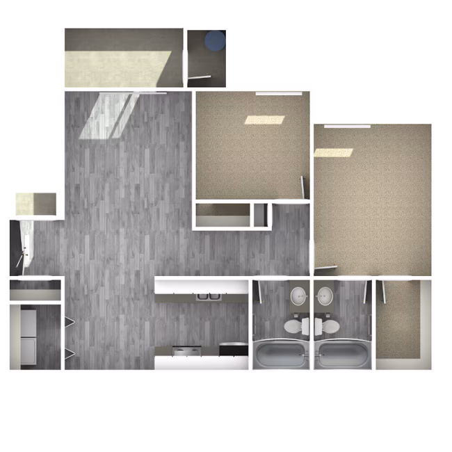 2-Bedroom Floor Plan 161 floor plan